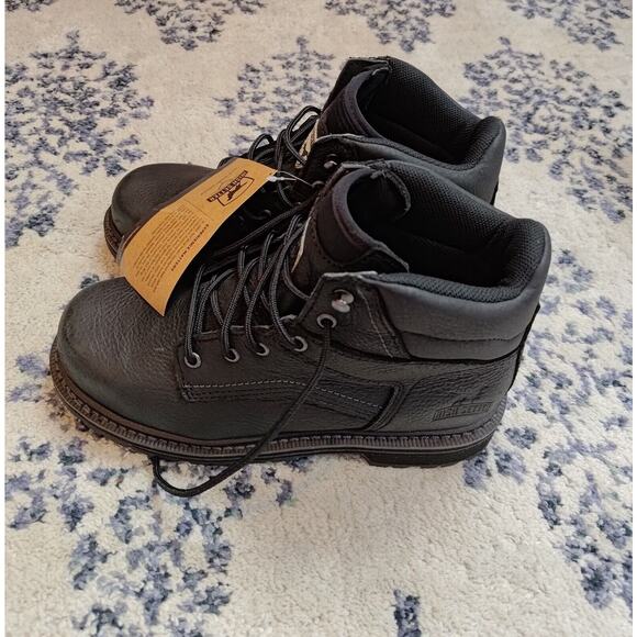 Red Wing Irish Setter Kittson 6" STEEL TOE Black Work Boots Men 7.5 83664 NWOB - Picture 2 of 6